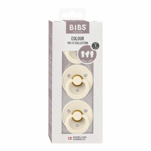 BIBS Try-It Collection Pacifier Set Ivory