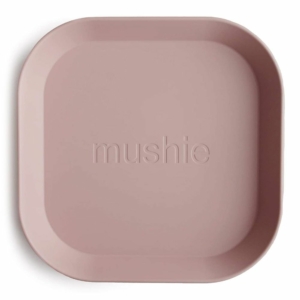 Mushie Square Plates blush