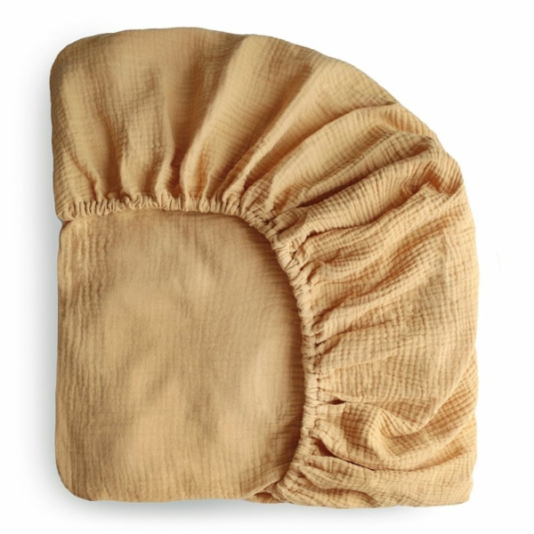Mushie Muslin Sheet fall yellow