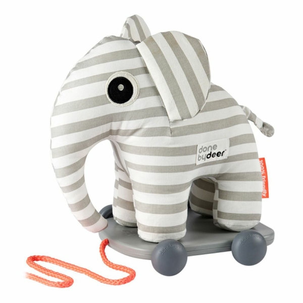 Done by Deer Elphee Pull Along Toy grey