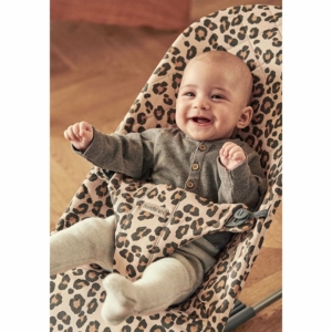 Lamamistool BabyBjörn Bliss beige/leopard cotton classic