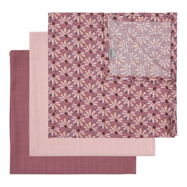 Luma Muslin Towel, 3 pcs Flower Fever