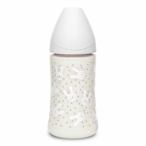 Suavinex Hygge Baby Premium Feeding Bottle 0+, 270 ml grey