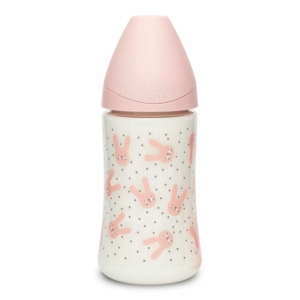 Suavinex Hygge Baby Premium Feeding Bottle 0+, 270 ml pink