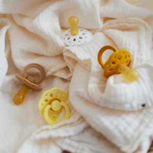 lutt-bibs-boheme-01 Пустышка Bibs Boheme, 2 шт desert sand/honey bee/white/sunshine