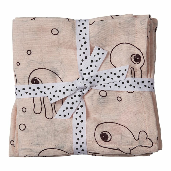 Done by Deer Sea Friends Muslin Blanket, 2 pcs powder
