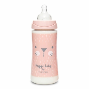 Suavinex Hygge Baby Premium Feeding Bottle 4+, 360 ml pink