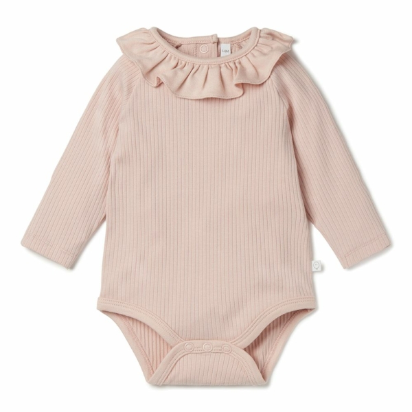 MORI Frill Collar Bodysuit blush