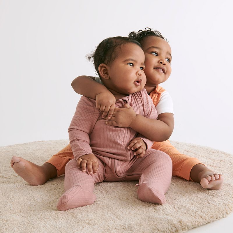 MORI Ribbed Clever Zip Sleepsuit, 0-9 m