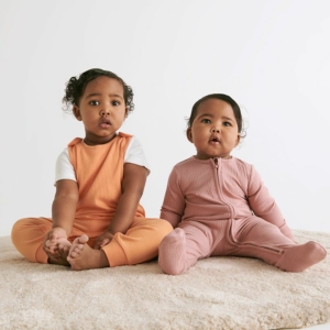 MORI Ribbed Clever Zip Sleepsuit, 0-9 m
