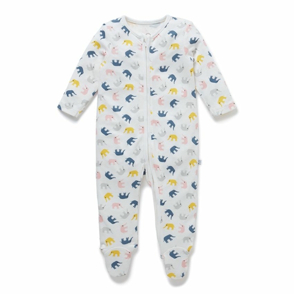 MORI Little Elephant Sleepsuit, 0-9 m
