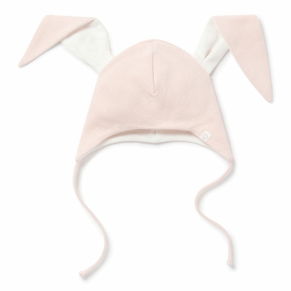 MORI Bunny Hat blush stripe