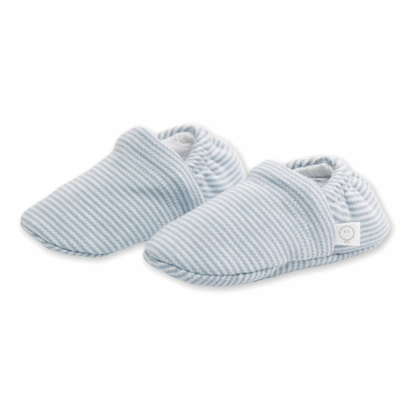 MORI Baby Booties blue stripe
