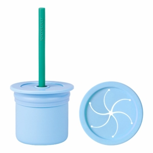 Minikoioi 2in1 Sippy and Snack Cup mineral blue