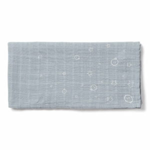Муслиновое одеяло MORI blue stripe