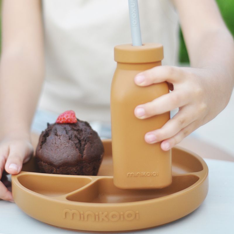 Minikoioi Silicone Suction Plate woody brown