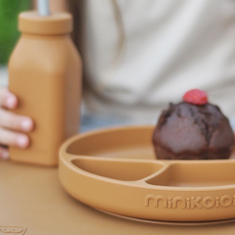 Minikoioi Silicone Suction Plate woody brown