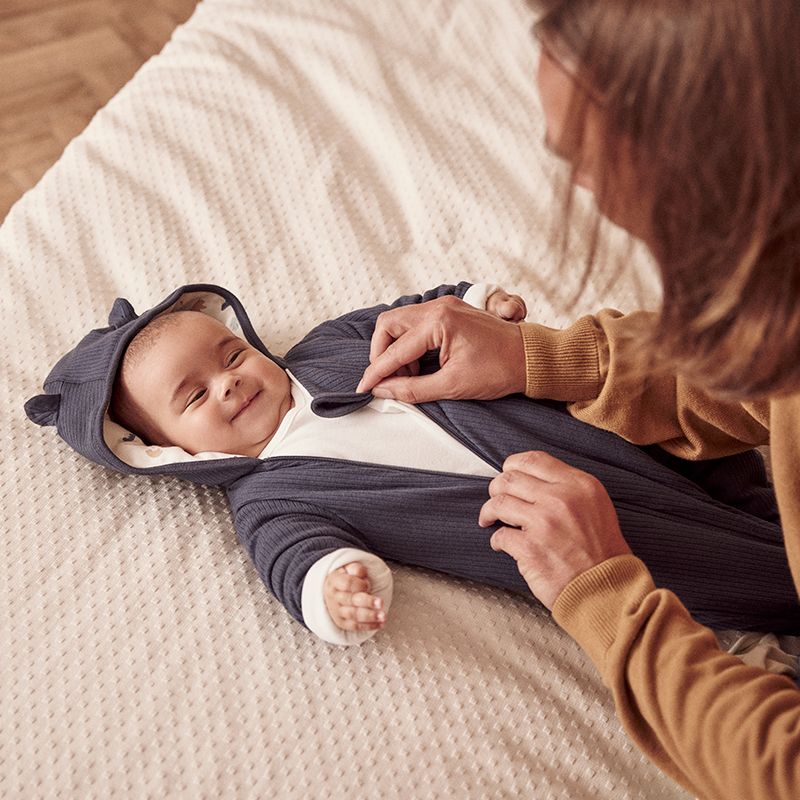 MORI Hooded Pramsuit navy