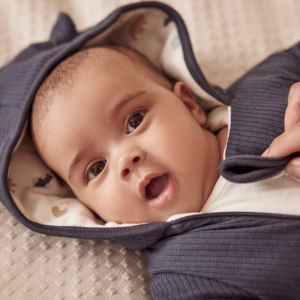 MORI Hooded Pramsuit navy