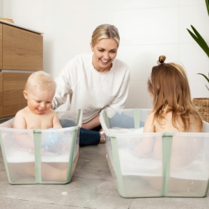 kokkupandav-lastevann-stokke-flexi-bath-green-05 Складная ванночка Stokke Flexi Bath green