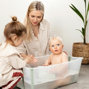 kokkupandav-lastevann-stokke-flexi-bath-green-09 Складная ванночка Stokke Flexi Bath green