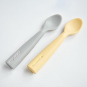 Minikoioi Silicone Spoon Set Mellow Yellow/Powder Grey