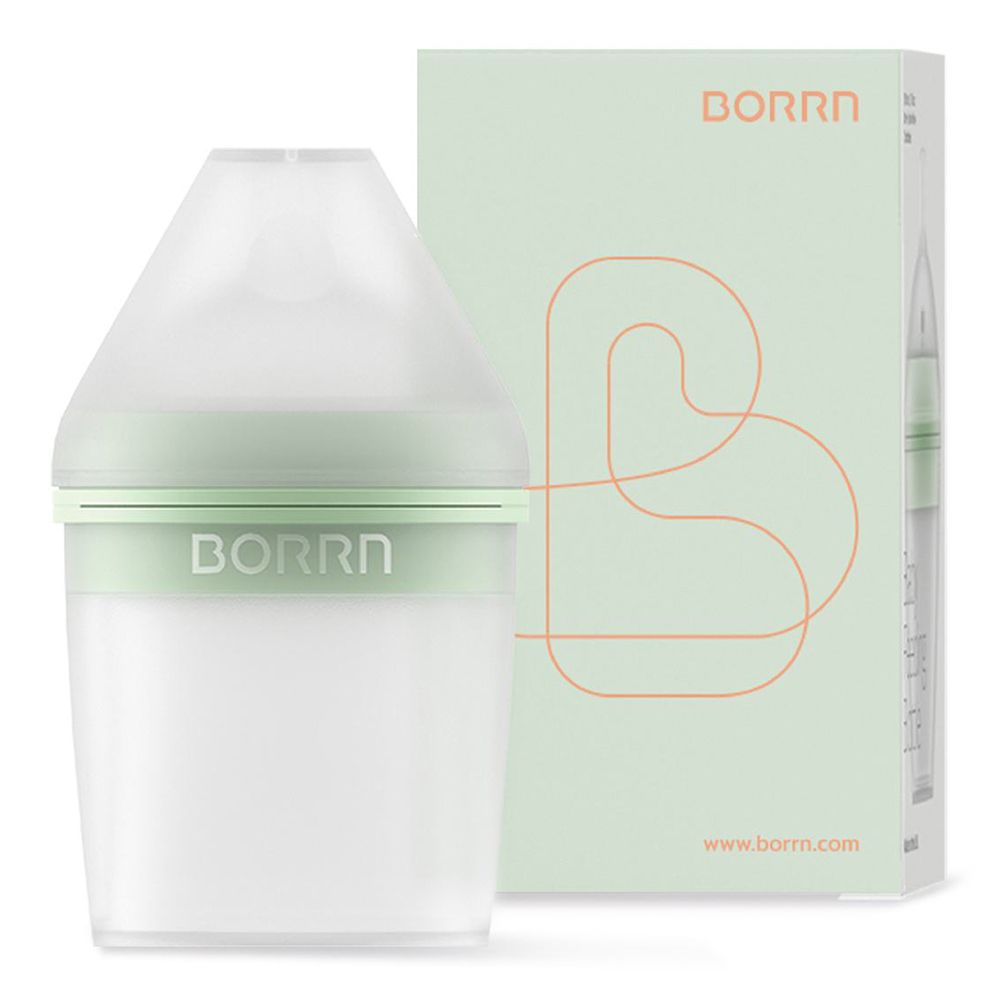 Силиконовая бутылочка BORRN 0+, 150 мл green