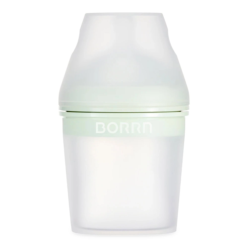 Silikoonist lutipudel BORRN 0+ 150 ml Green