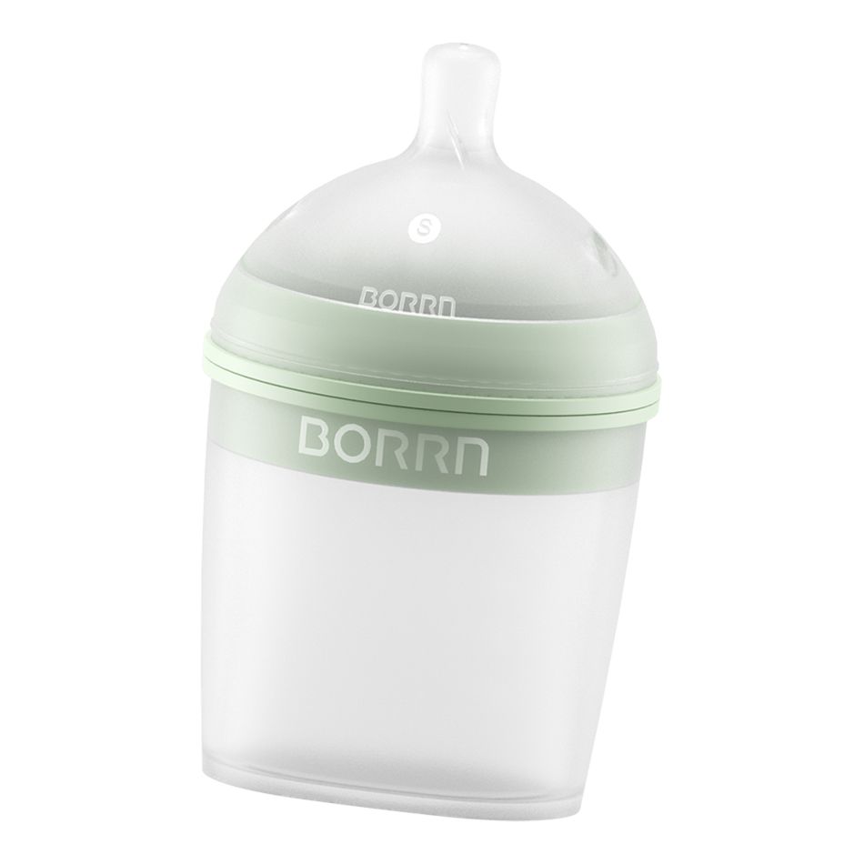 BORRN Silicone Bottle 0+, 150 ml green