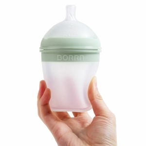 Силиконовая бутылочка BORRN 0+, 150 мл green