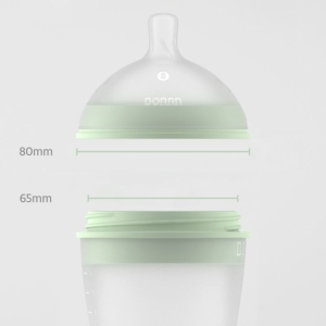 Силиконовая бутылочка BORRN 3+, 240 мл green