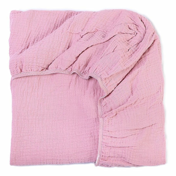 YappyKids Muslin Fitted Sheet Rose
