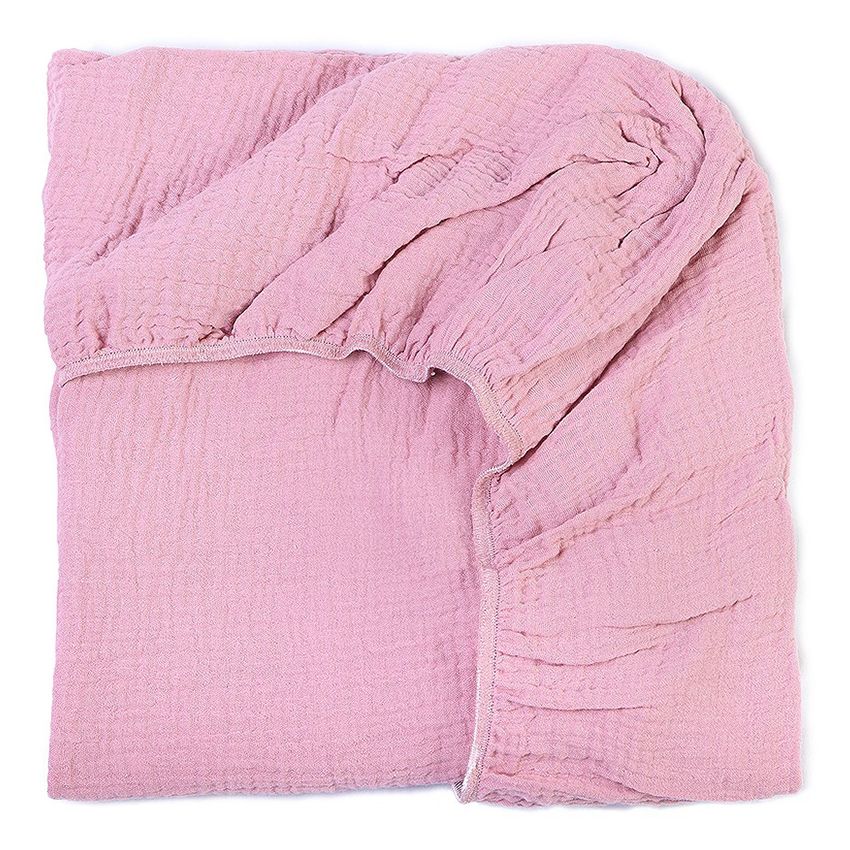 YappyKids Muslin Fitted Sheet Rose