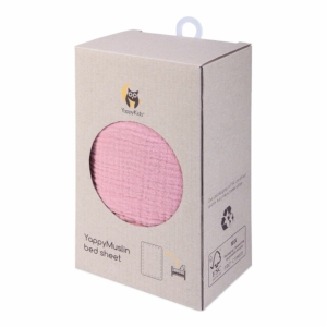 YappyKids Muslin Fitted Sheet Rose
