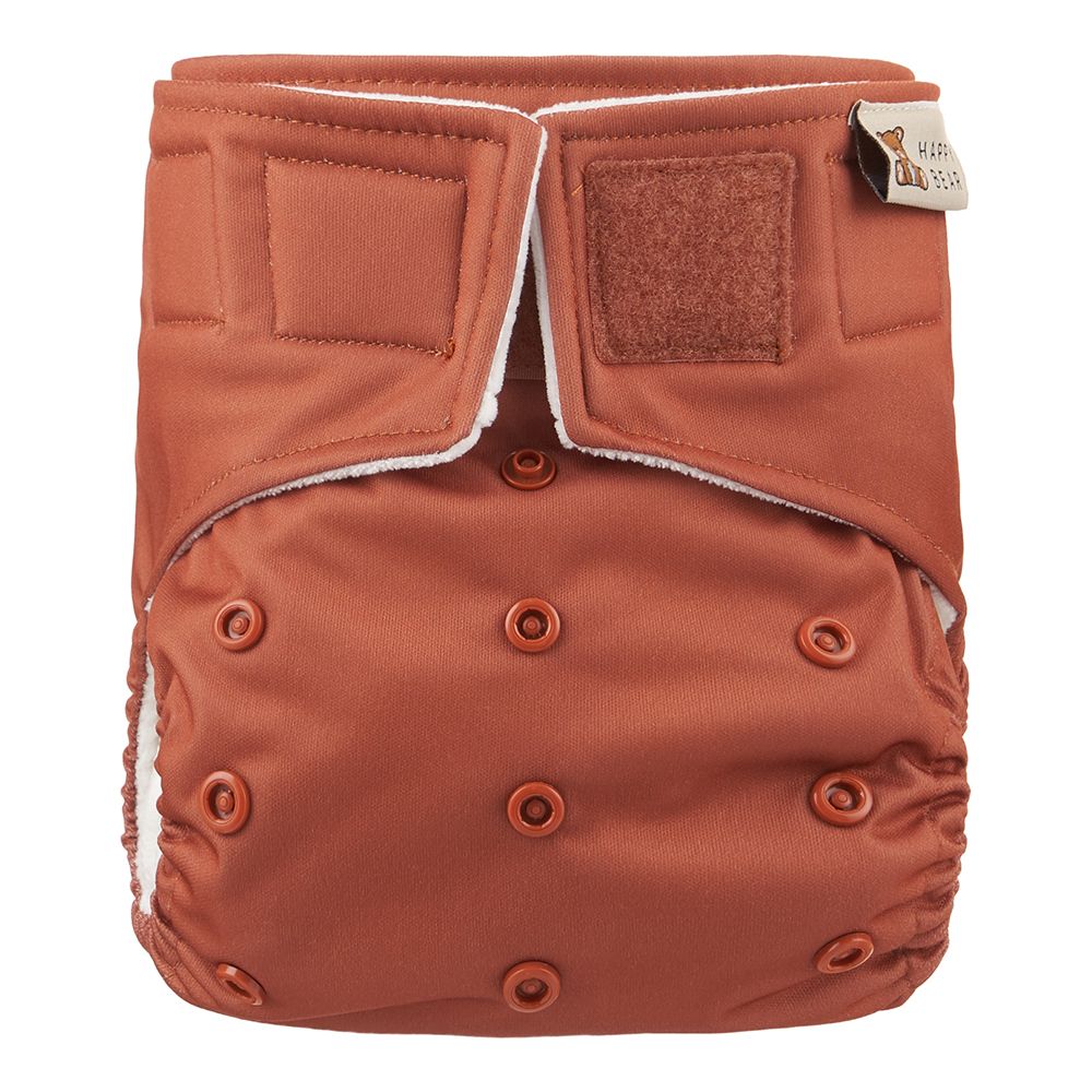 Многоразовый All in One подгузник Happy Bear Terracotta