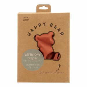 Многоразовый All in One подгузник Happy Bear Terracotta