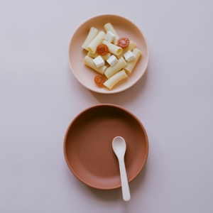 Iminapaga silikoonist taldrik EKOBO, 2 tk Blush/Terracotta