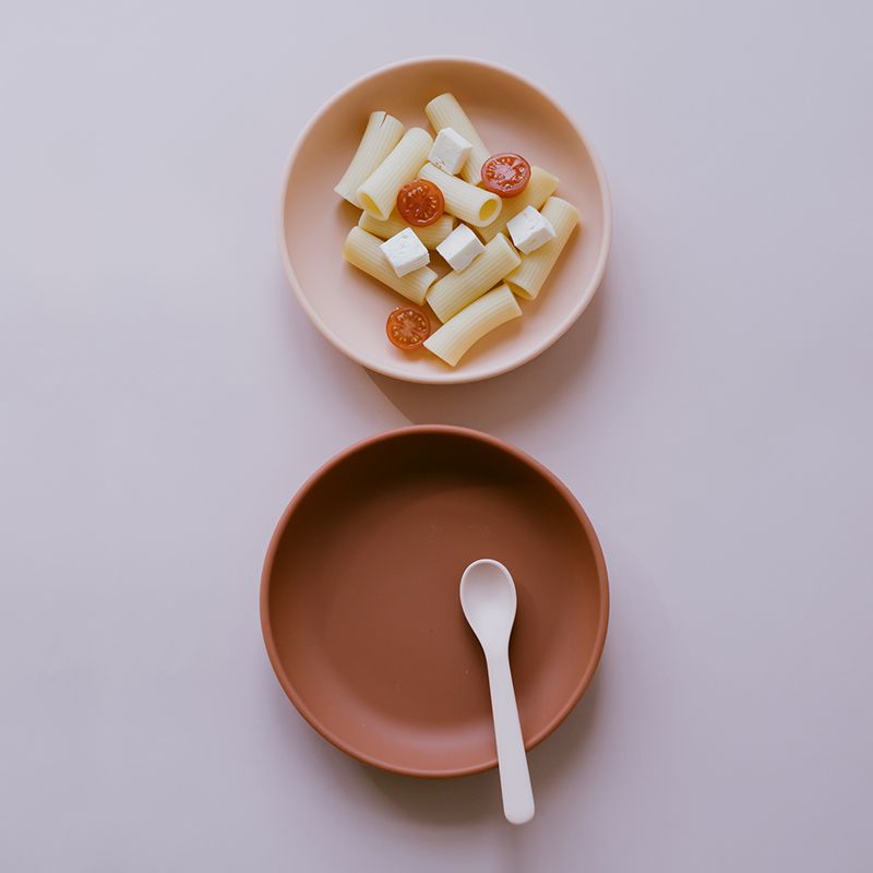 Iminapaga silikoonist taldrik EKOBO, 2 tk Blush/Terracotta