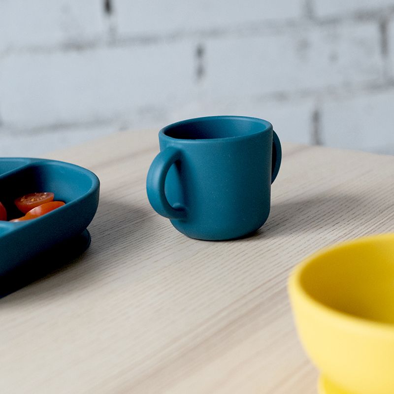 EKOBO Silicone Handled Cup, 2 pcs Blue Abyss/Lagoon