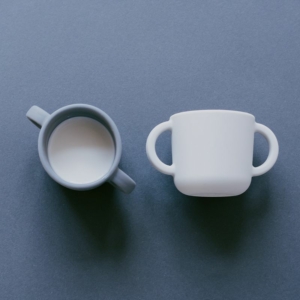 EKOBO Silicone Handled Cup, 2 pcs Cloud/Storm
