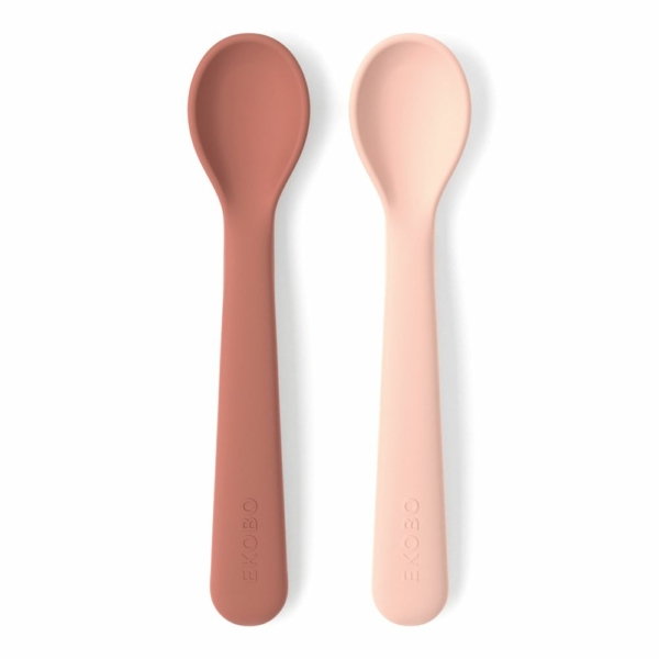 Силиконовая ложка EKOBO, 2 шт Blush/Terracotta