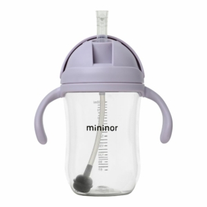 Joogipudel kõrrega Mininor, 330 ml Lilac Flower