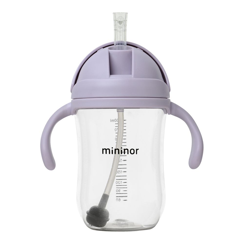 Поильник с трубочкой Mininor, 330 мл Lilac Flower