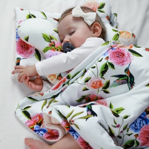 Ceba Baby Blanket and Pillow, 75x100/30x40 Flores