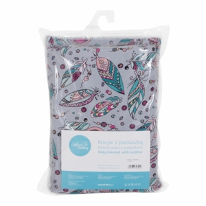 Ceba Baby Blanket and Pillow, 75x100/30x40 Plumas