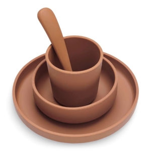 Silikoonist nõudekomplekt Jollein Caramel