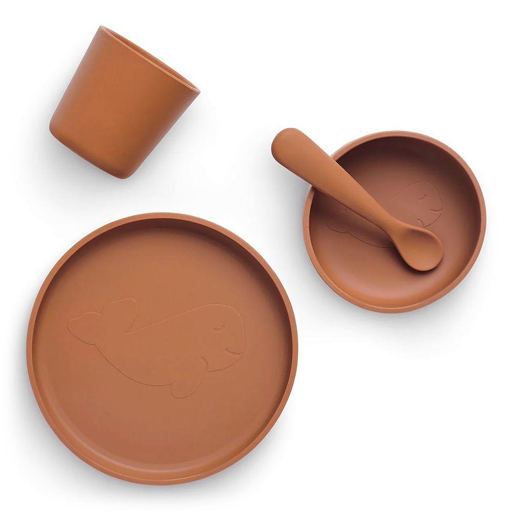 Silikoonist nõudekomplekt Jollein Caramel