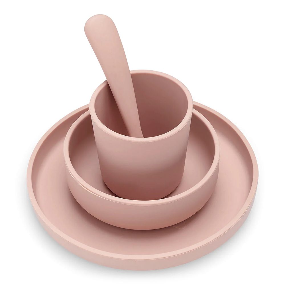 Jollein Silicone Tableware Set Pink