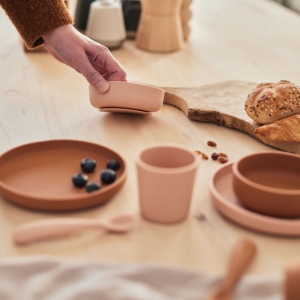 Jollein Silicone Tableware Set Pink