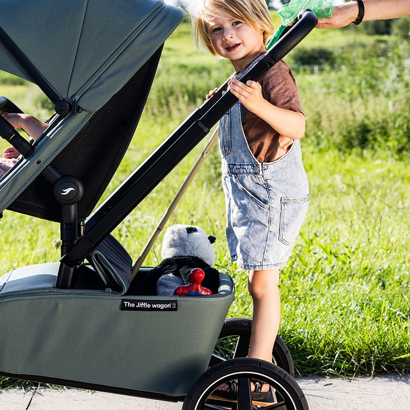 The Jiffle Wagon 2 Stroller Set Pine